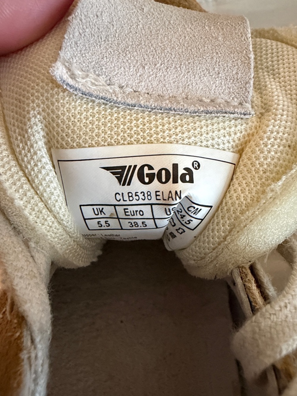Gola Tan Suede Sneakers with White Accents - Picture 3 of 6